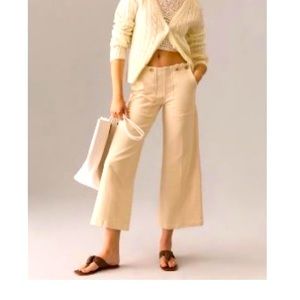 NWOT-Anthropologie-Pilcro-The Kit Cropped High-Rise Wide-Leg Trouser Jeans - 30